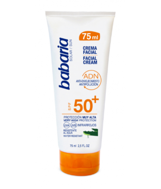 CREMA FACIAL SOLAR SPF 50+ ALOE VERA 75 ML. BABARIA