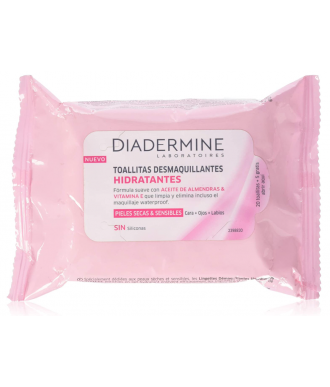 TOALLITAS DESMAQUILLANTES HIDRATANTES DIADERMINE 25 UND.