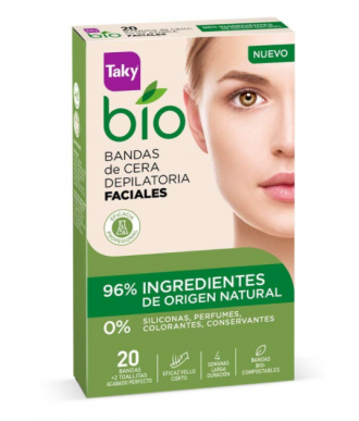 BANDAS CERA FACIAL BIO NATURAL TAKY