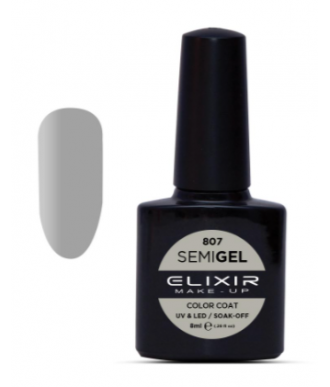 ESMALTE SEMI GEL ELIXIR 8 ML. COLOR PLATINUM Nº 807