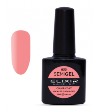 ESMALTE SEMI GEL ELIXIR 8 ML. COLOR TANGO PINK Nº 833