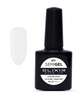 ESMALTE SEMI GEL ELIXIR 8 ML. COLOR MILKY WHITE  Nº 871