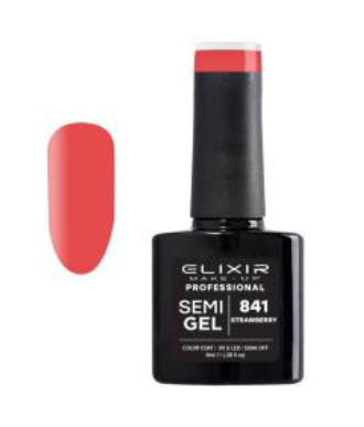 ESMALTE SEMI GEL ELIXIR 8 ML. STRAWBERRY Nº 841