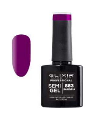 ESMALTE SEMI GEL ELIXIR 8 ML. SANGRIA Nº 883