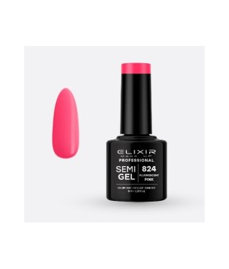 ESMALTE SEMI GEL ELIXIR 8 ML. FLUOR PINK Nº 824