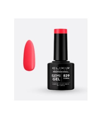ESMALTE SEMI GEL ELIXIR 8 ML. FLUOR CORAL Nº 829