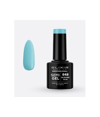 ESMALTE SEMI GEL ELIXIR 8 ML. COLOR BIZZARD BLUE  Nº 848