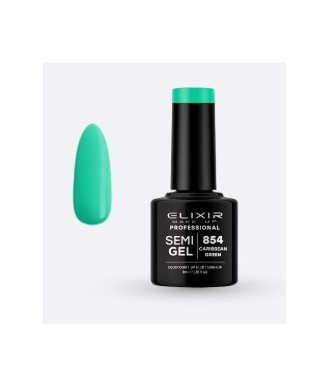 ESMALTE SEMI GEL ELIXIR 8 ML. CARIBEAN GREEN  Nº 854