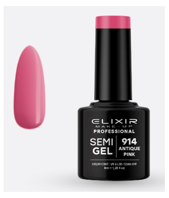 ESMALTE SEMI GEL ELIXIR 8 ML. ANTIQUE PINK Nº 914