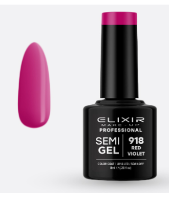 ESMALTE SEMI GEL ELIXIR 8 ML. RED VIOLET Nº 918
