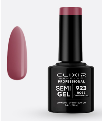 ESMALTE SEMI GEL ELIXIR 8 ML. ROSE Nº 923