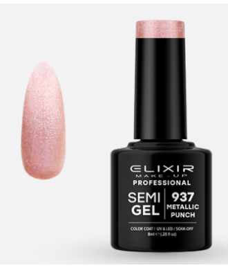 ESMALTE SEMI GEL ELIXIR 8 ML. METALLIC PUNCH Nº 937