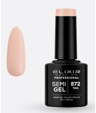 ESMALTE SEMI GEL ELIXIR 8 ML. TAN  Nº 872