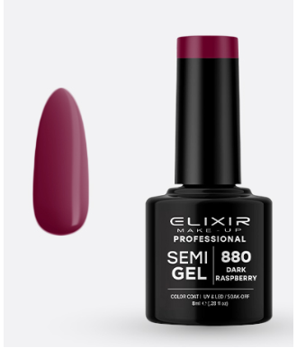 ESMALTE SEMI GEL ELIXIR 8 ML. DARK RASPBERRY Nº 880