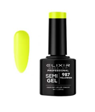 ESMALTE SEMI GEL ELIXIR 8 ML. YELLOWISH Nº 987