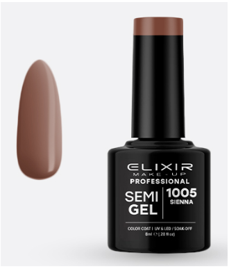 ESMALTE SEMI GEL ELIXIR 8 ML. SIENNA Nº 1005