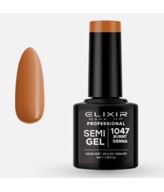 ESMALTE SEMI GEL ELIXIR 8 ML. BURNT SIENNA Nº 1047