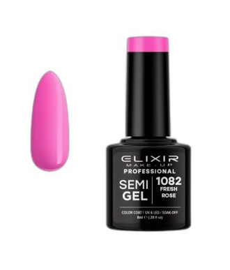 ESMALTE SEMI GEL ELIXIR 8 ML. FRESH ROSE Nº 1082