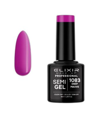 ESMALTE SEMI GEL ELIXIR 8 ML. DEEP MAUVE Nº 1083