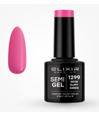 ESMALTE SEMI GEL ELIXIR 8 ML. NEON SLIMY GREEN Nº 1299