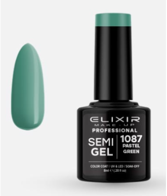ESMALTE SEMI GEL ELIXIR 8 ML. PASTEL GREEN Nº 1087