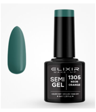 ESMALTE SEMI GEL ELIXIR 8 ML. NEON ORANGE Nº 1305