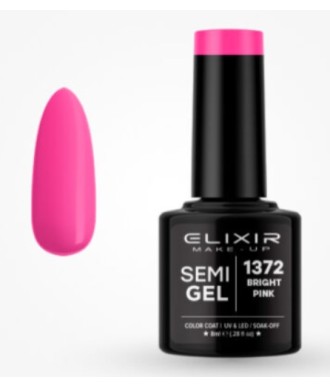 ESMALTE SEMI GEL ELIXIR 8 ML. BRIGHT PINK Nº 1372