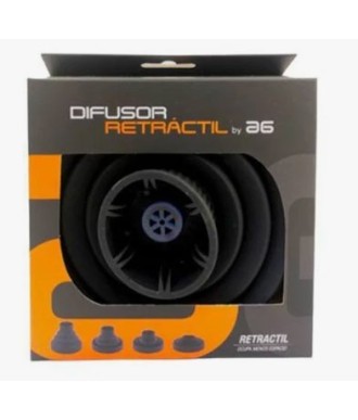 DIFUSOR UNIVERSAL PLEGABLE DE SILICONA NEGRO ASUER