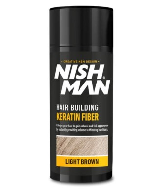 FIBRAS CAPILARES NISHMAN 21gr. – KERATIN FIBER COLOR CASTAÑO CLARO