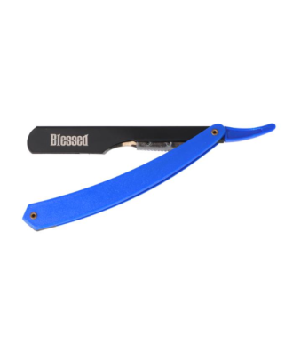 NAVAJA DE CARRIL CON MANGO DE PLÁSTICO AZUL BLESSED