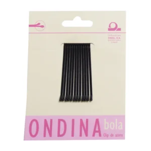 CARTON 12 CLIPS ONDINA BOLA NEGRO 50 MM