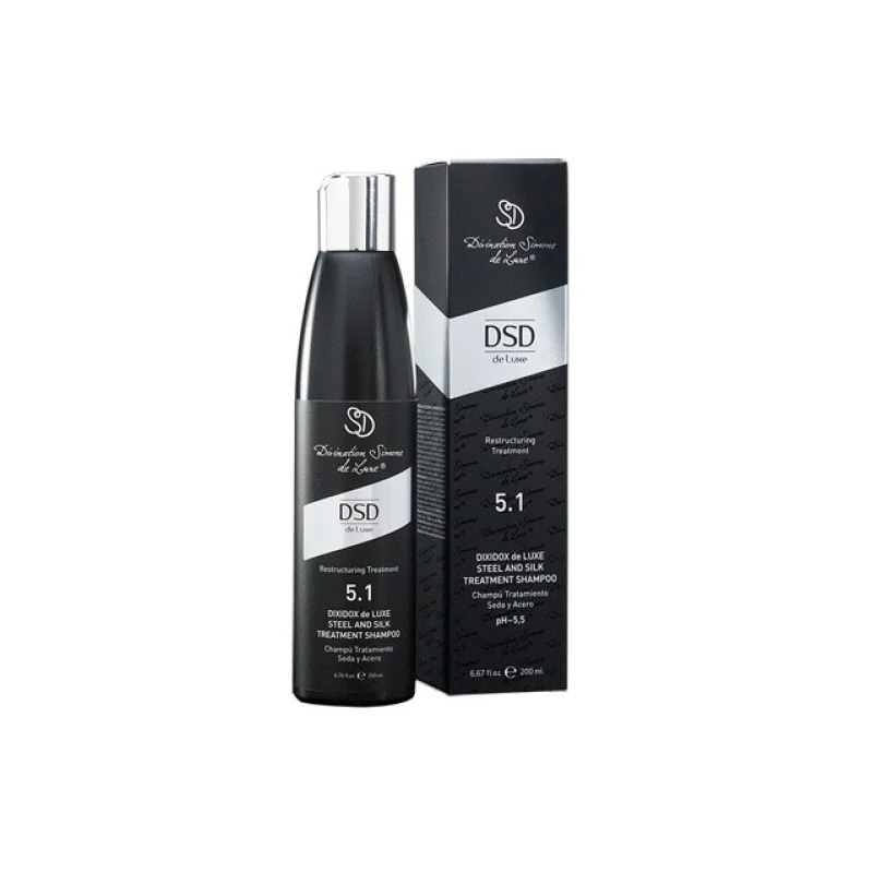 CHAMPÚ 5.1 SEDA Y ACERO DSD DE LUXE 200 ML.