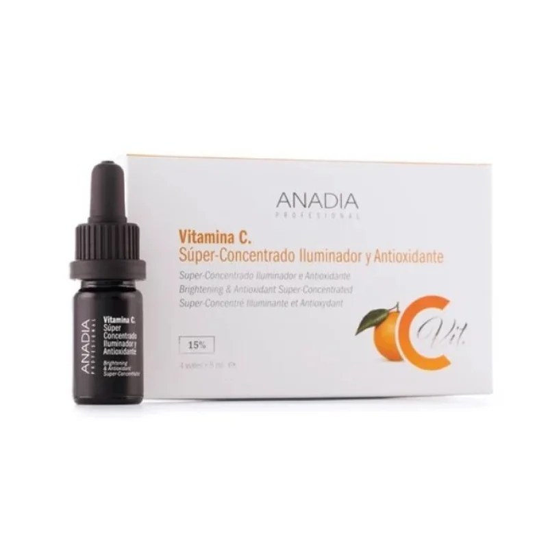 VITAMINA C SÚPER - CONCENTRADO ILUMINADOR Y ANTIOXIDANTE 4 X 5 ML.