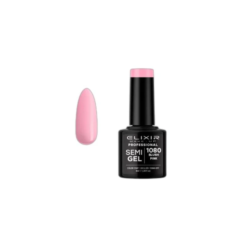 ESMALTE SEMI GEL ELIXIR 8 ML. BLUSH PINK Nº 1080