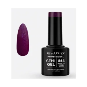 ESMALTE SEMI GEL ELIXIR 8 ML. METALLIC MARDI GRAS Nº 864
