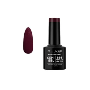 ESMALTE SEMI GEL ELIXIR 8 ML. METALLIX OXBLOOD  Nº 866