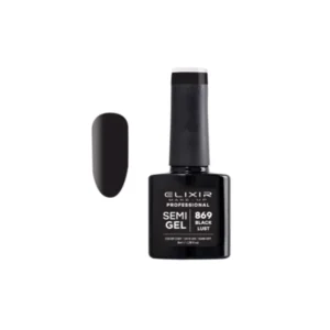 ESMALTE SEMI GEL ELIXIR 8 ML. COLOR NEGRO  Nº 869