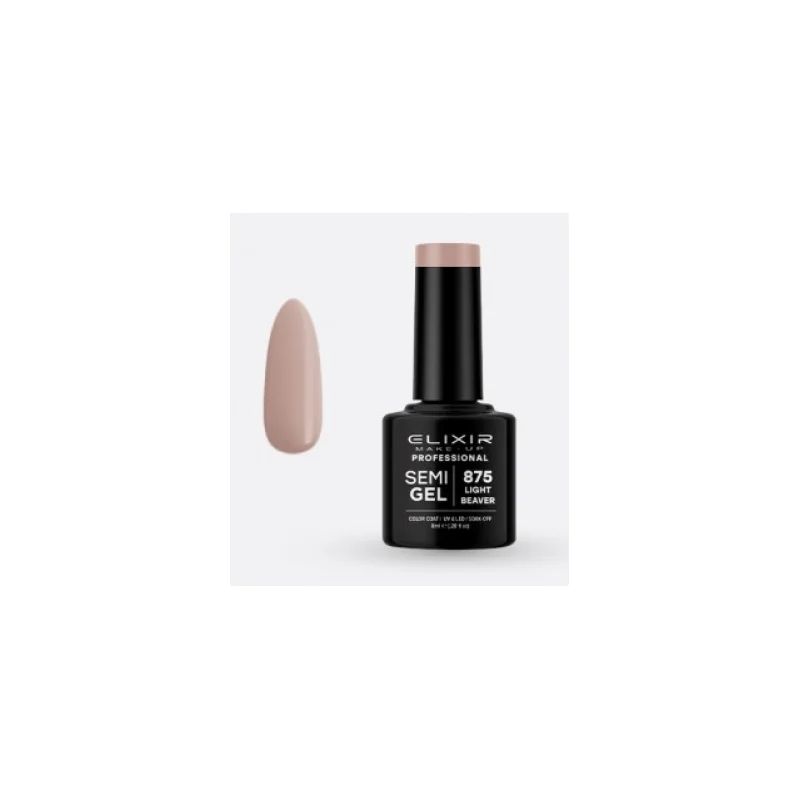ESMALTE SEMI GEL ELIXIR 8 ML. LIGHT BEAVER Nº 875