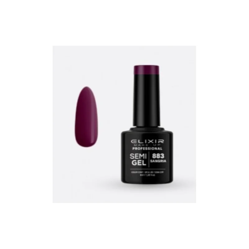 ESMALTE SEMI GEL ELIXIR 8 ML. SANGRIA Nº 883