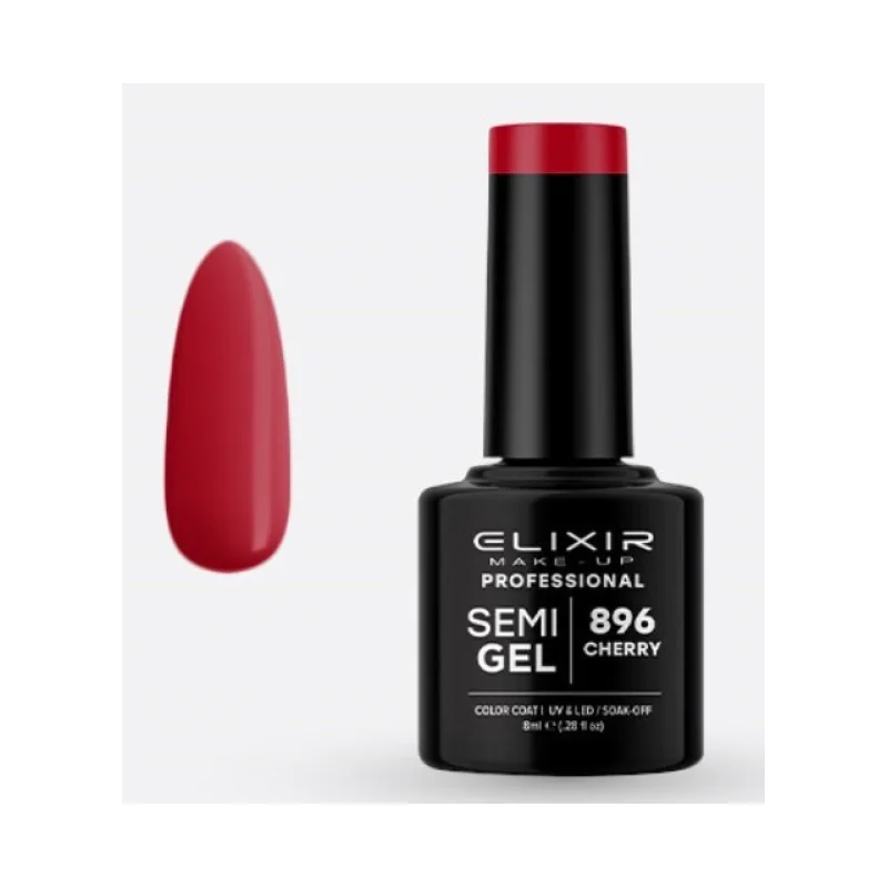 ESMALTE SEMI GEL ELIXIR 8 ML. CHERRY Nº 896