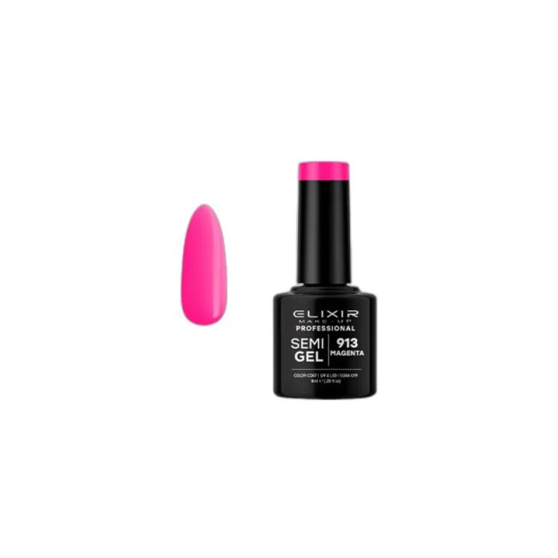 ESMALTE SEMI GEL ELIXIR 8 ML. MAGENTA Nº 913