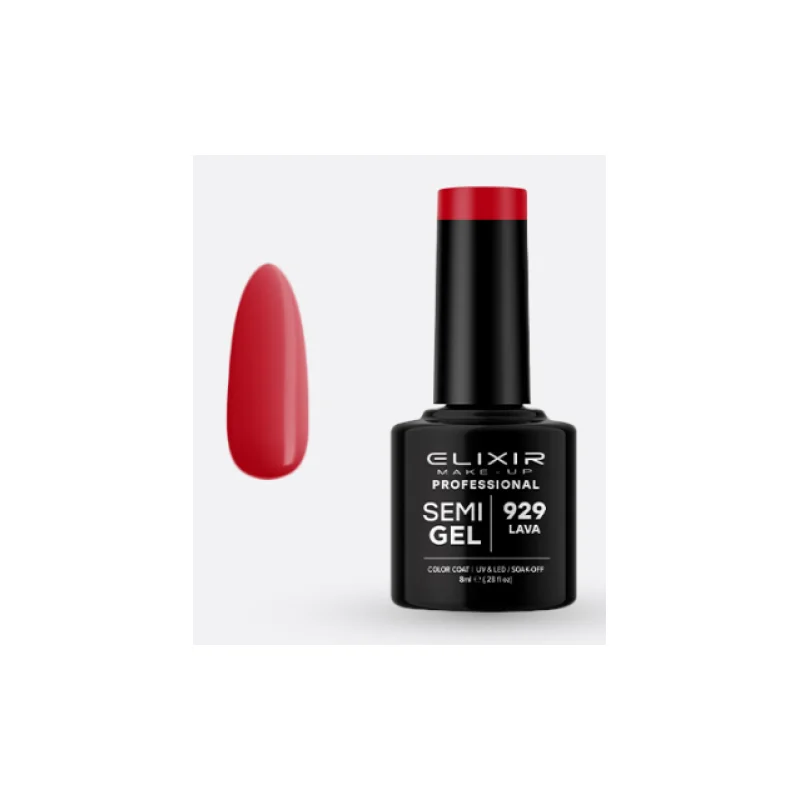 ESMALTE SEMI GEL ELIXIR 8 ML. LAVA Nº 929