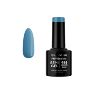 ESMALTE SEMI GEL ELIXIR 8 ML. COLOR IONIAN BLUE Nº 955