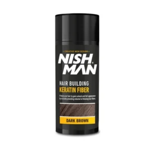 FIBRAS CAPILARES NISHMAN 21gr. – KERATIN FIBER COLOR CASTAÑO OSCURO