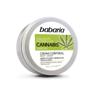 CREMA CORPORAL CON ACEITE DE SEMILLA DE CANNABIS 200 ML. BABARIA