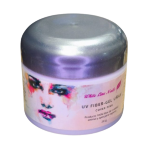 FIBER-GEL COVER PINK 28 GR. WHITE LINE